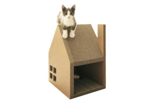 домик для кошки из картона